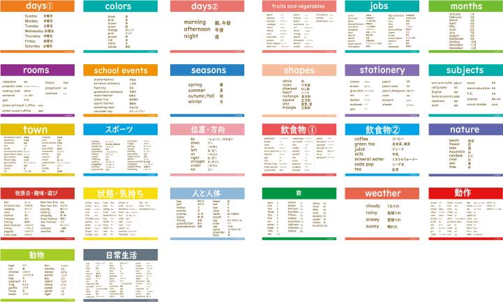 小学校英語フラッシュカード 小中学校にも使える音楽教材 教具販売 どれみ広場